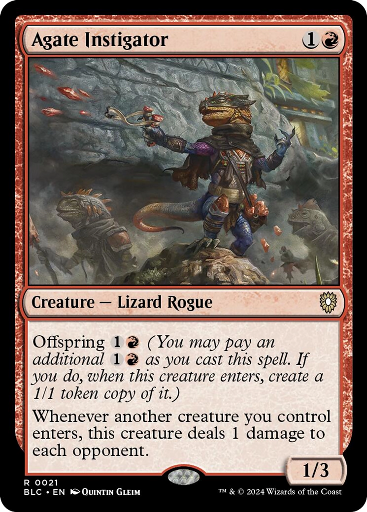 Agate Instigator [Bloomburrow Commander] | Jomio and Rueliete's Cards and Comics