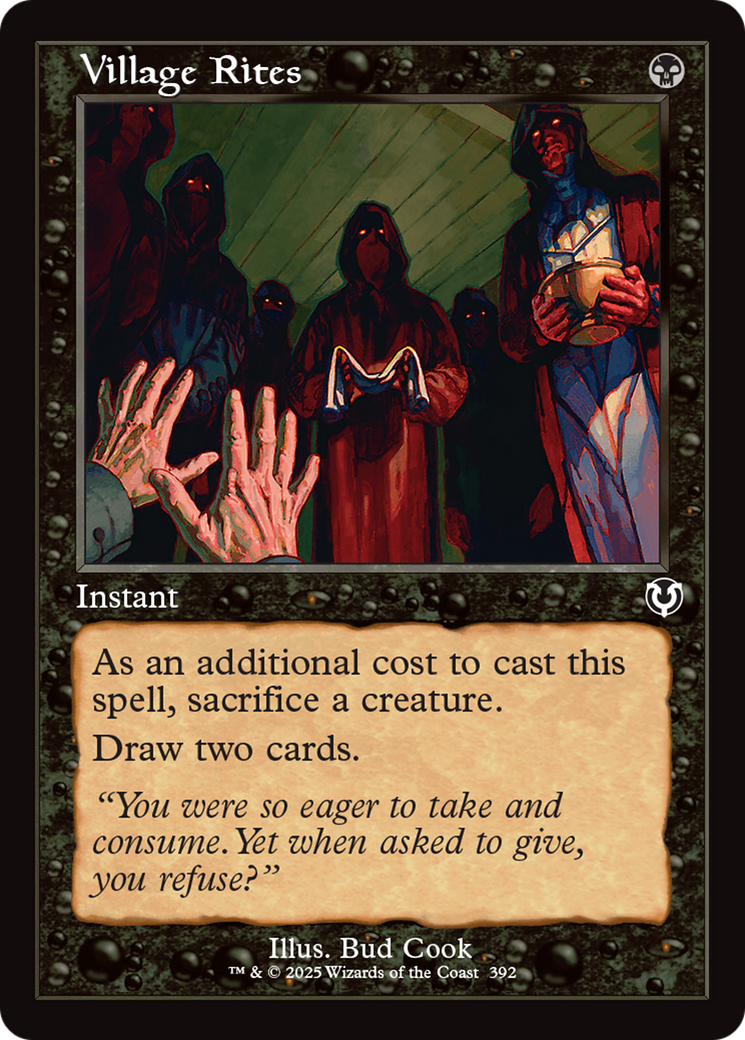 Village Rites (Retro Frame) [Innistrad Remastered] | Jomio and Rueliete's Cards and Comics