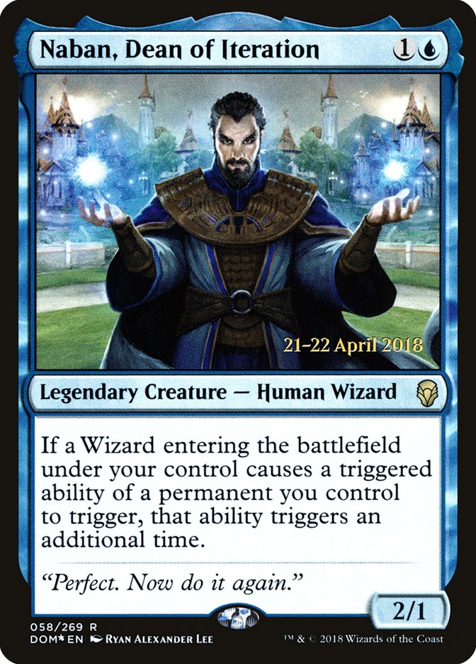 Naban, Dean of Iteration [Dominaria Prerelease Promos] | Jomio and Rueliete's Cards and Comics
