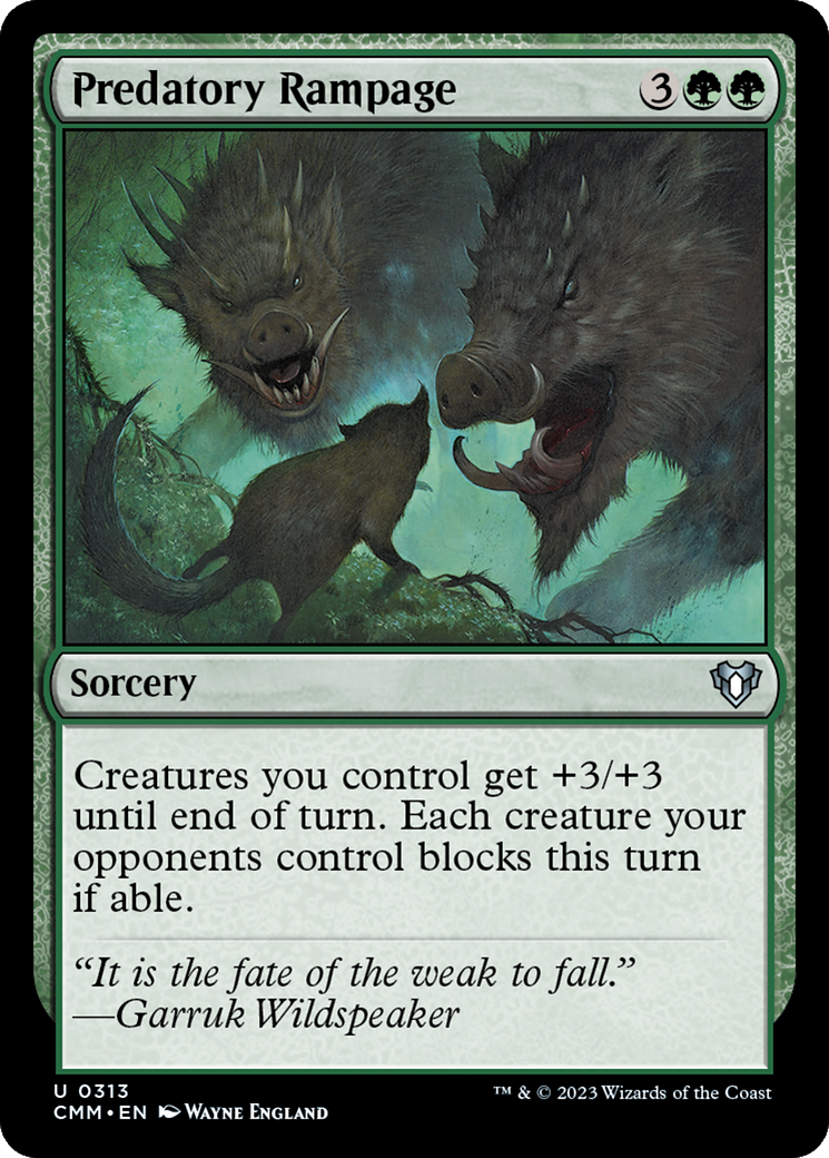 Predatory Rampage [Commander Masters] | Jomio and Rueliete's Cards and Comics