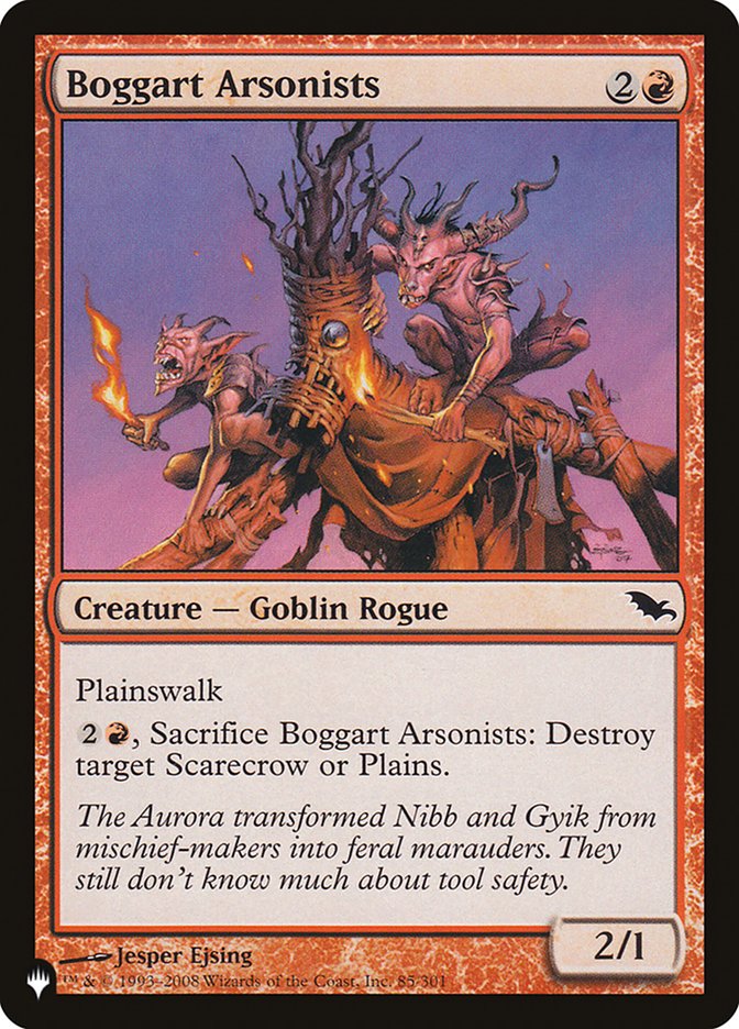 Boggart Arsonists [The List] | Jomio and Rueliete's Cards and Comics