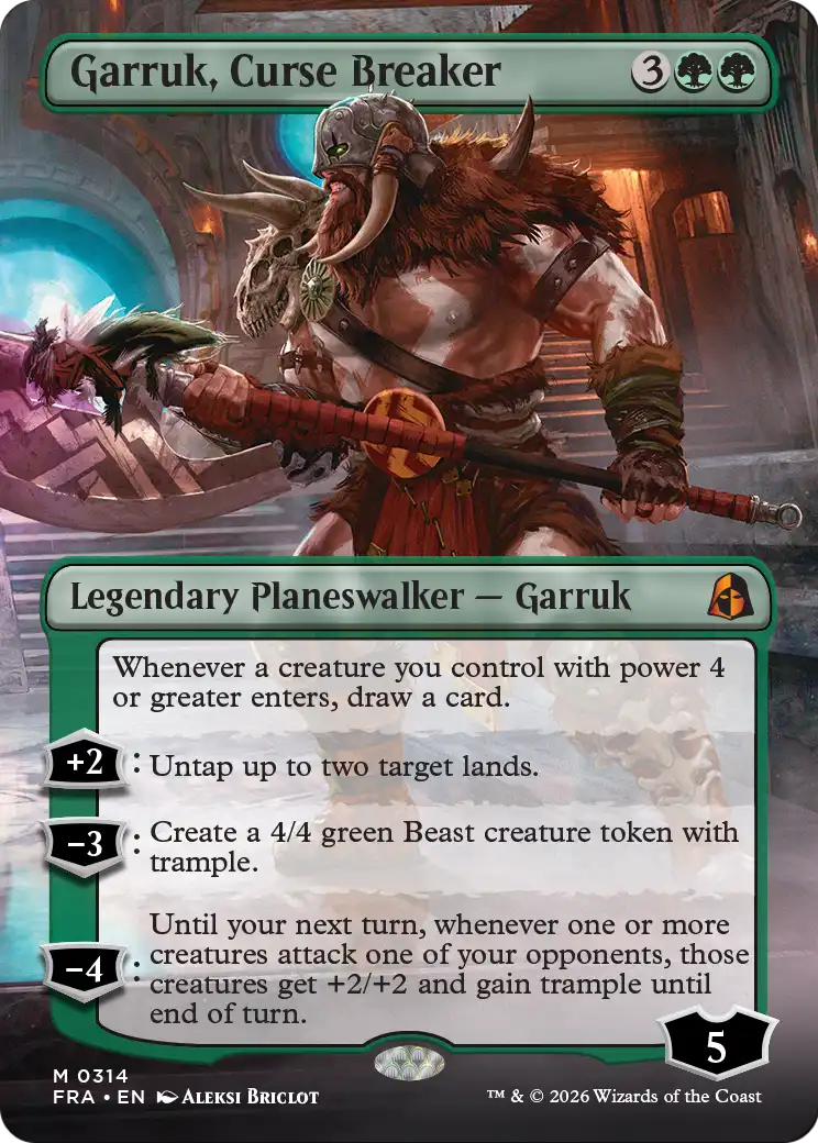 Garruk, Curse Breaker (Borderless) [Reality Fracture] | Jomio and Rueliete's Cards and Comics