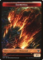 Angel // Elemental (010) Double-Sided Token [Commander 2020 Tokens] | Jomio and Rueliete's Cards and Comics