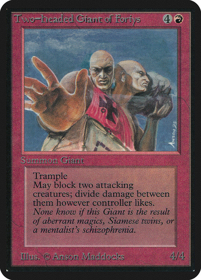 Two-Headed Giant of Foriys [Alpha Edition] | Jomio and Rueliete's Cards and Comics
