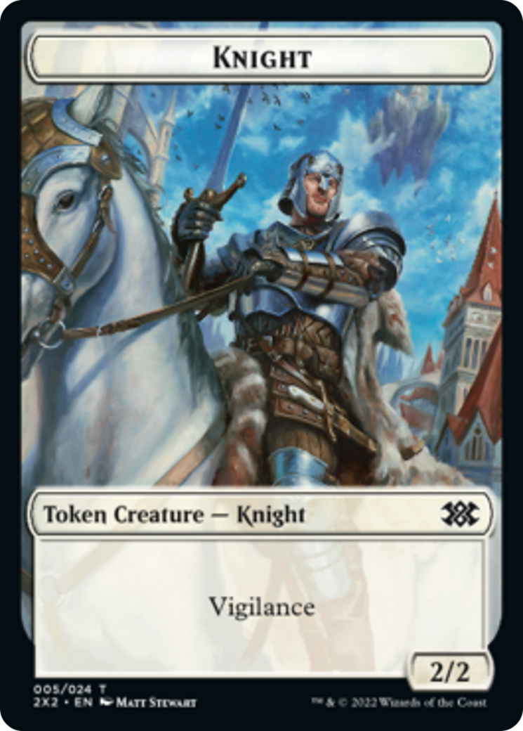 Bear // Knight Double-Sided Token [Double Masters 2022 Tokens] | Jomio and Rueliete's Cards and Comics