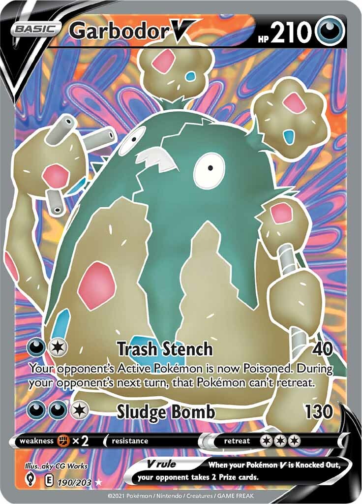 Garbodor V (190/203) [Sword & Shield: Evolving Skies] | Jomio and Rueliete's Cards and Comics
