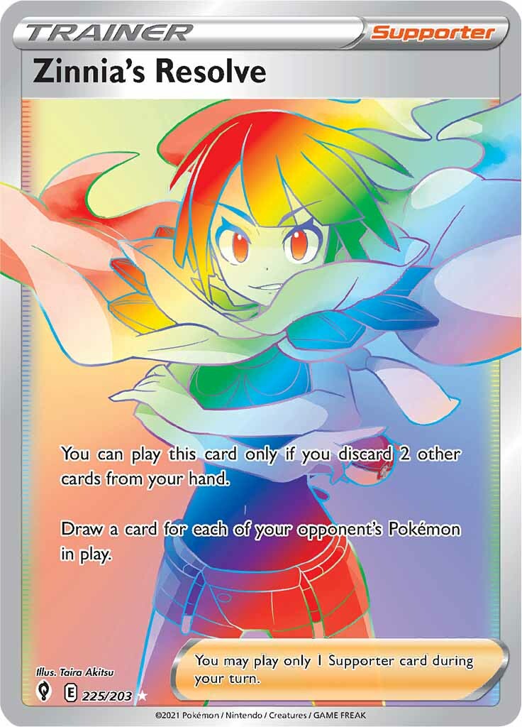 Zinnia's Resolve (225/203) [Sword & Shield: Evolving Skies] | Jomio and Rueliete's Cards and Comics