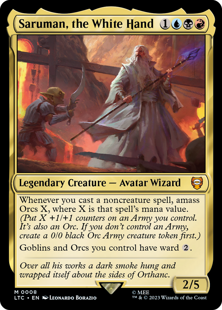 Saruman, the White Hand [The Lord of the Rings: Tales of Middle-Earth Commander] | Jomio and Rueliete's Cards and Comics