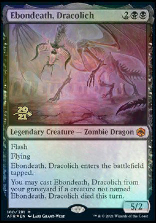 Ebondeath, Dracolich [Dungeons & Dragons: Adventures in the Forgotten Realms Prerelease Promos] | Jomio and Rueliete's Cards and Comics