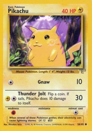Pikachu (58/102) (E3 Stamped Promo) [Miscellaneous Cards] | Jomio and Rueliete's Cards and Comics