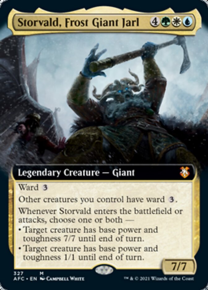 Storvald, Frost Giant Jarl (Extended Art) [Dungeons & Dragons: Adventures in the Forgotten Realms Commander] | Jomio and Rueliete's Cards and Comics