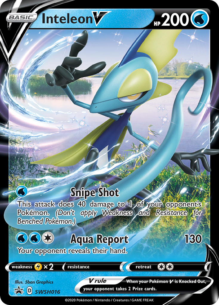 Inteleon V (SWSH016) (Jumbo Card) [Sword & Shield: Black Star Promos] | Jomio and Rueliete's Cards and Comics