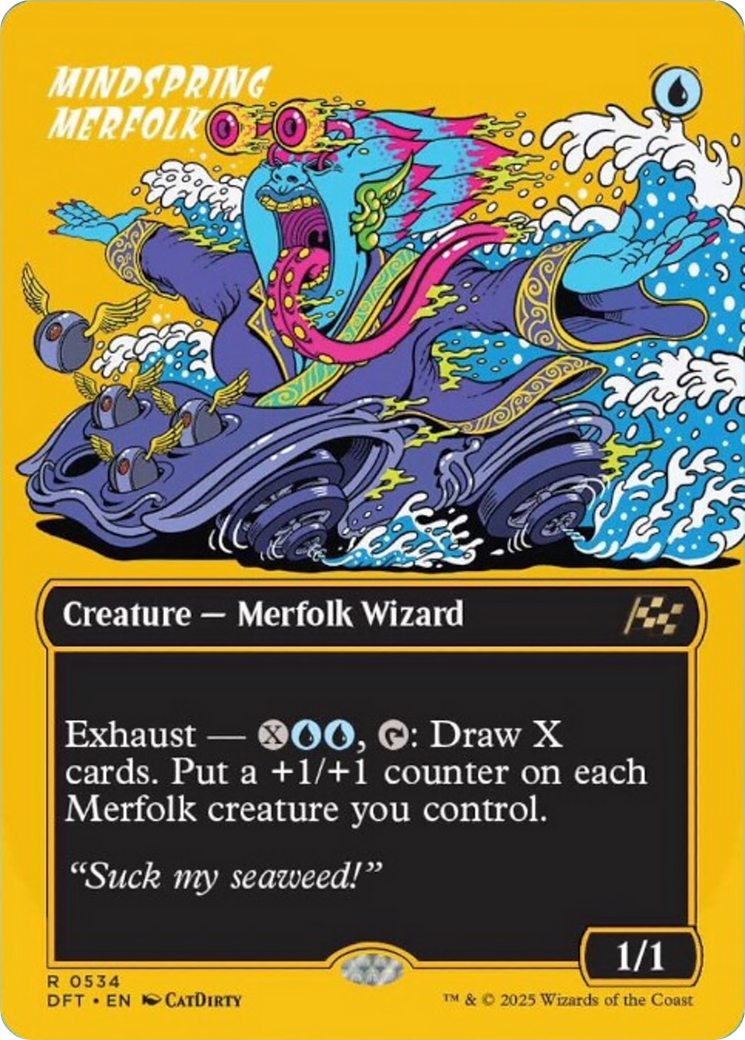 Mindspring Merfolk (Borderless) (First-Place Foil) [Aetherdrift] | Jomio and Rueliete's Cards and Comics