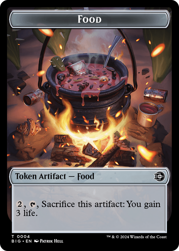 Mercenary // Food (0004) Double-Sided Token [Outlaws of Thunder Junction Tokens] | Jomio and Rueliete's Cards and Comics