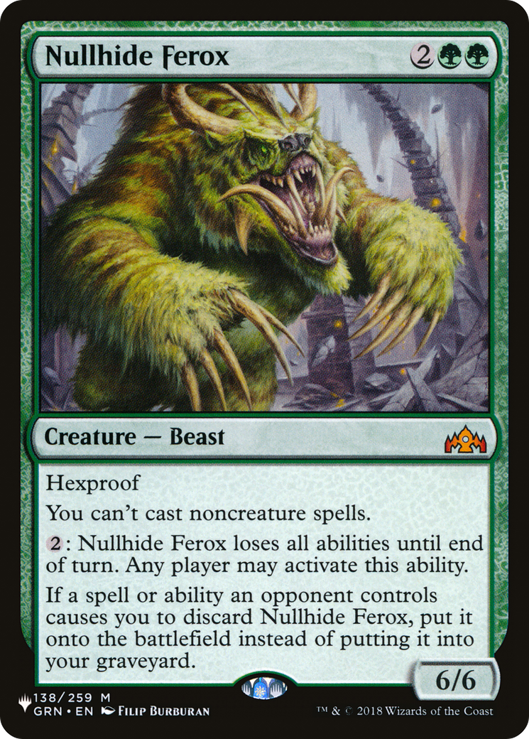 Nullhide Ferox [The List] | Jomio and Rueliete's Cards and Comics