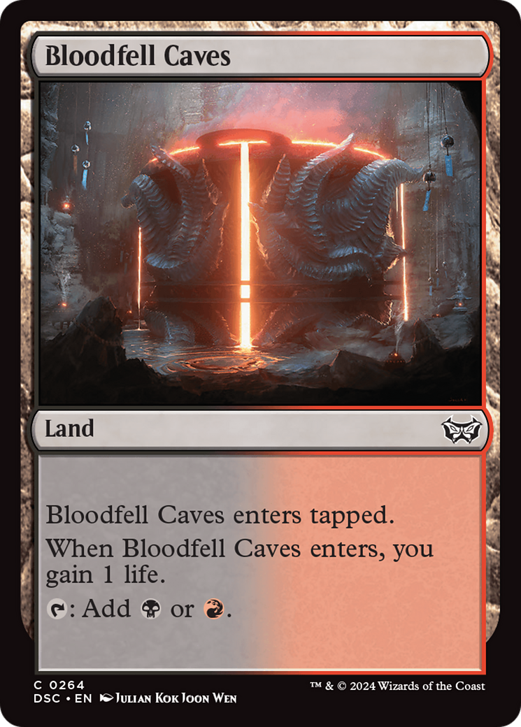 Bloodfell Caves [Duskmourn: House of Horror Commander] | Jomio and Rueliete's Cards and Comics