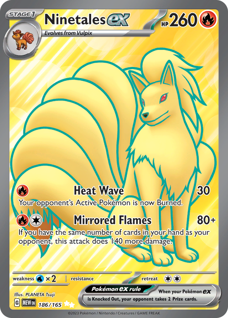 Ninetales ex (186/165) [Scarlet & Violet 151] | Jomio and Rueliete's Cards and Comics