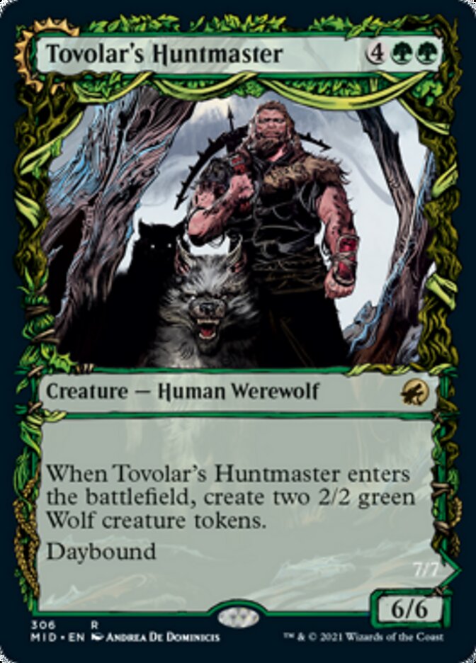 Tovolar's Huntmaster // Tovolar's Packleader (Showcase Equinox) [Innistrad: Midnight Hunt] | Jomio and Rueliete's Cards and Comics
