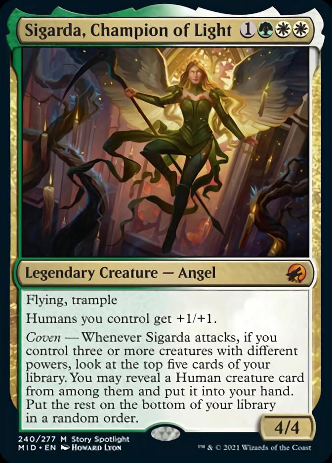 Sigarda, Champion of Light [Innistrad: Midnight Hunt] | Jomio and Rueliete's Cards and Comics