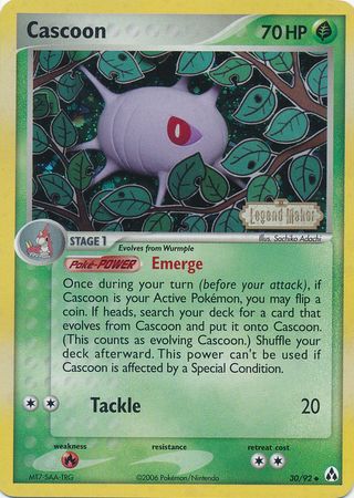 Cascoon (30/92) (Stamped) [EX: Legend Maker] | Jomio and Rueliete's Cards and Comics