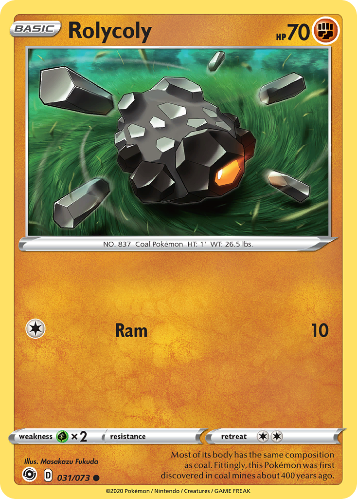 Rolycoly (031/073) [Sword & Shield: Champion's Path] | Jomio and Rueliete's Cards and Comics
