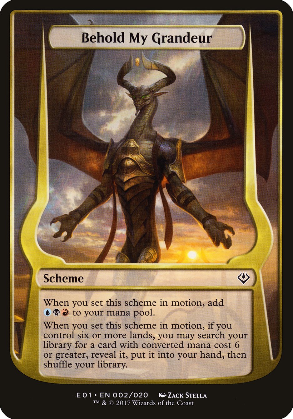 Behold My Grandeur (Schemes) [Archenemy: Nicol Bolas Schemes] | Jomio and Rueliete's Cards and Comics