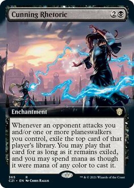 Cunning Rhetoric (Extended Art) [Commander 2021] | Jomio and Rueliete's Cards and Comics