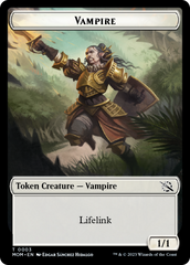 Warrior // Vampire Double-Sided Token [March of the Machine Tokens] | Jomio and Rueliete's Cards and Comics