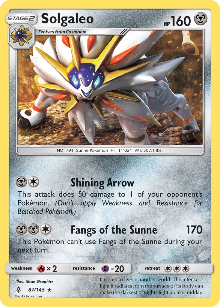 Solgaleo (87/145) (Theme Deck Exclusive) [Sun & Moon: Guardians Rising] | Jomio and Rueliete's Cards and Comics