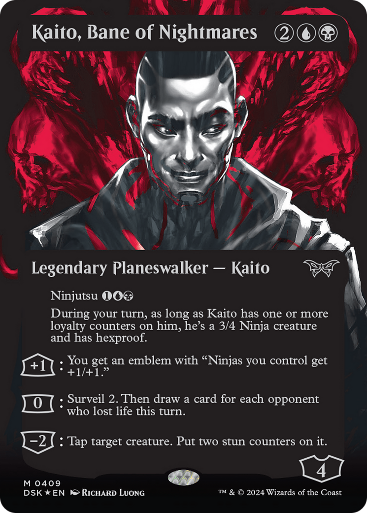 Kaito, Bane of Nightmares (Showcase) (Textured) [Duskmourn: House of Horror] | Jomio and Rueliete's Cards and Comics
