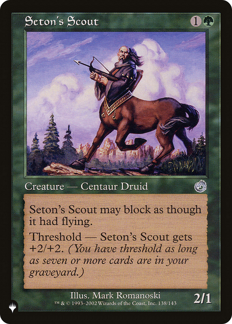 Seton's Scout [The List] | Jomio and Rueliete's Cards and Comics