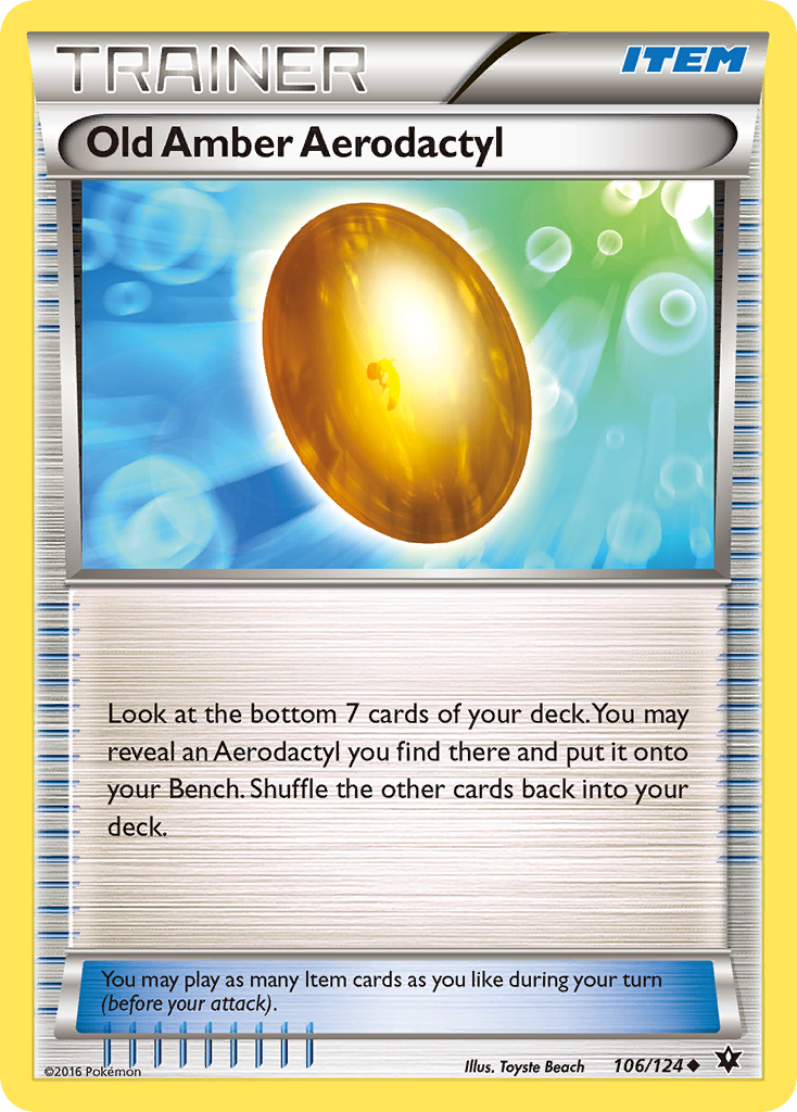 Old Amber Aerodactyl (106/124) [XY: Fates Collide] | Jomio and Rueliete's Cards and Comics