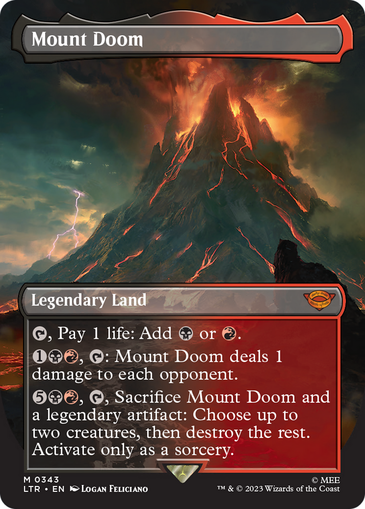 Mount Doom (Borderless Alternate Art) [The Lord of the Rings: Tales of Middle-Earth] | Jomio and Rueliete's Cards and Comics