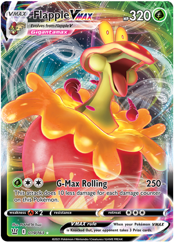 Flapple VMAX (019/163) [Sword & Shield: Battle Styles] | Jomio and Rueliete's Cards and Comics