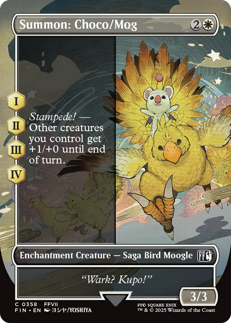 Summon: Choco/Mog (Borderless) [FINAL FANTASY] | Jomio and Rueliete's Cards and Comics