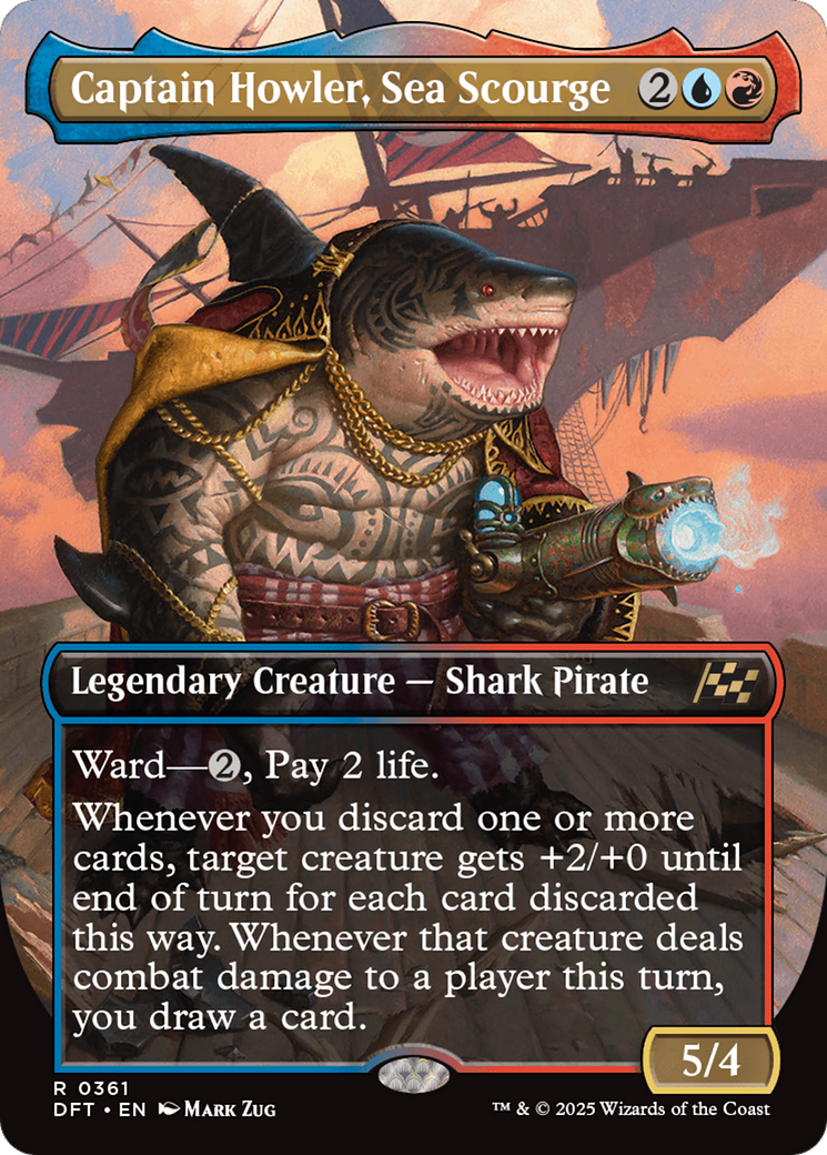 Captain Howler, Sea Scourge (Borderless) [Aetherdrift] | Jomio and Rueliete's Cards and Comics