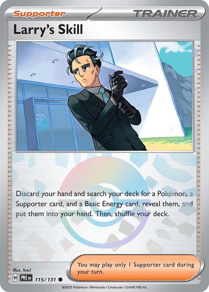 Larry's Skill (115/131) (Poke Ball Pattern) [Scarlet & Violet: Prismatic Evolutions] | Jomio and Rueliete's Cards and Comics