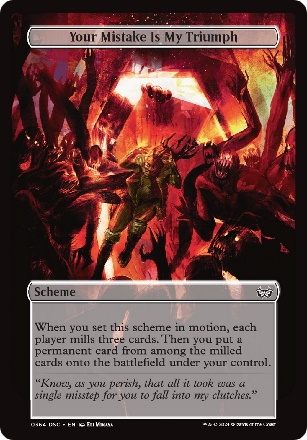 Your Mistake Is My Triumph (Full Art) [Duskmourn: Archenemy] | Jomio and Rueliete's Cards and Comics