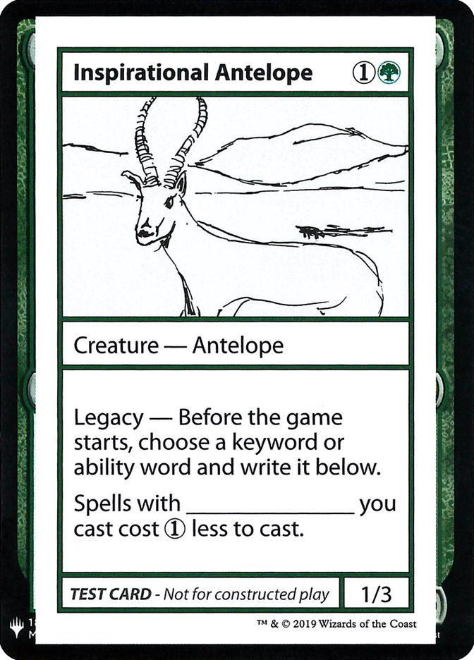 Inspirational Antelope [Mystery Booster Playtest Cards] | Jomio and Rueliete's Cards and Comics
