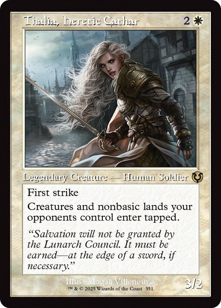 Thalia, Heretic Cathar (Retro Frame) [Innistrad Remastered] | Jomio and Rueliete's Cards and Comics