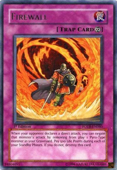 Firewall [FOTB-EN060] Rare | Jomio and Rueliete's Cards and Comics