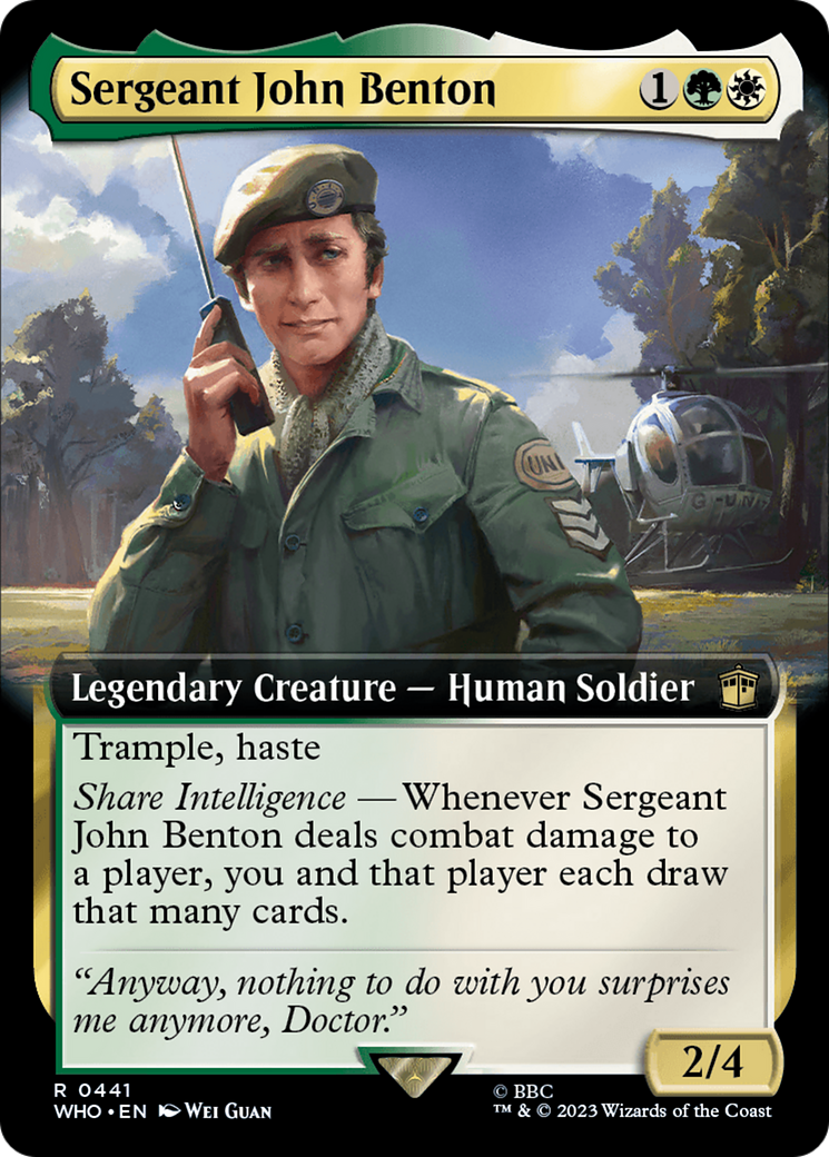 Sergeant John Benton (Extended Art) [Doctor Who] | Jomio and Rueliete's Cards and Comics