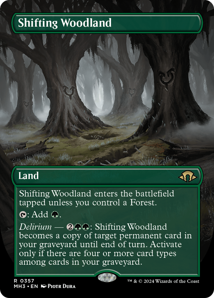 Shifting Woodland (Borderless) [Modern Horizons 3] | Jomio and Rueliete's Cards and Comics