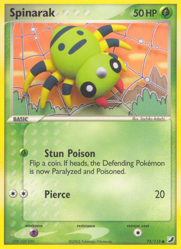Spinarak (75/115) [EX: Unseen Forces] | Jomio and Rueliete's Cards and Comics