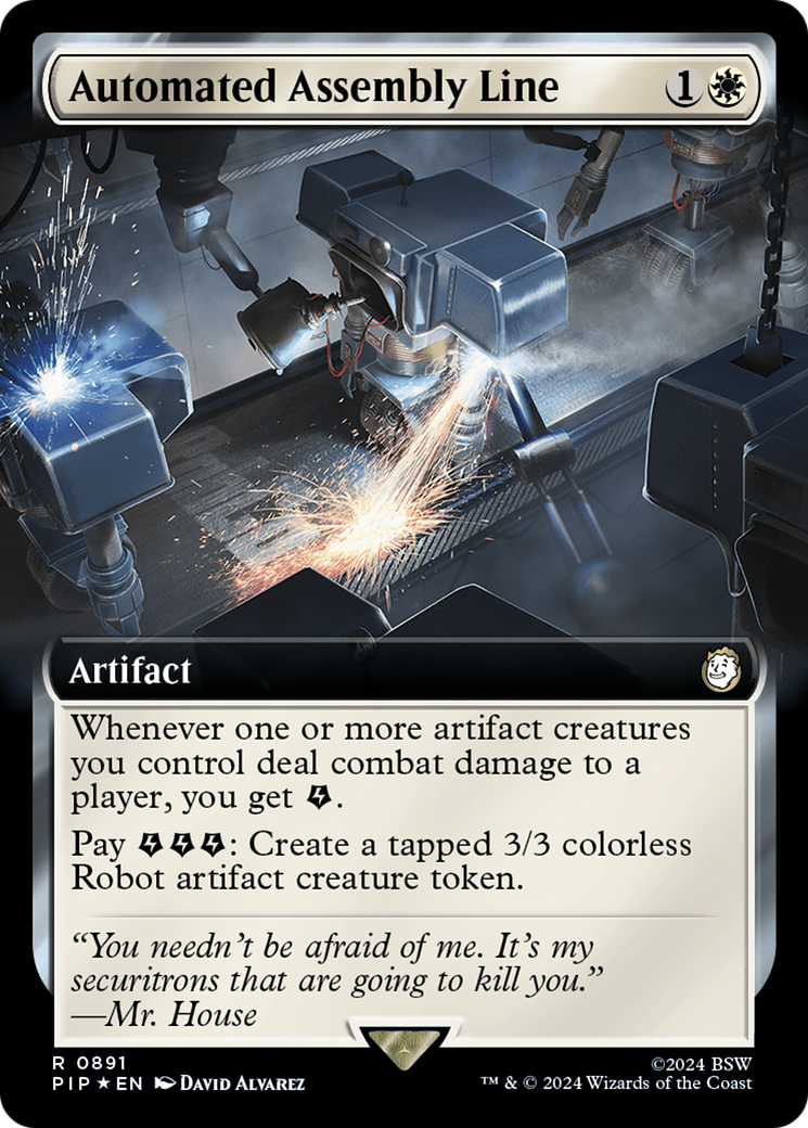 Automated Assembly Line (Extended Art) (Surge Foil) [Fallout] | Jomio and Rueliete's Cards and Comics