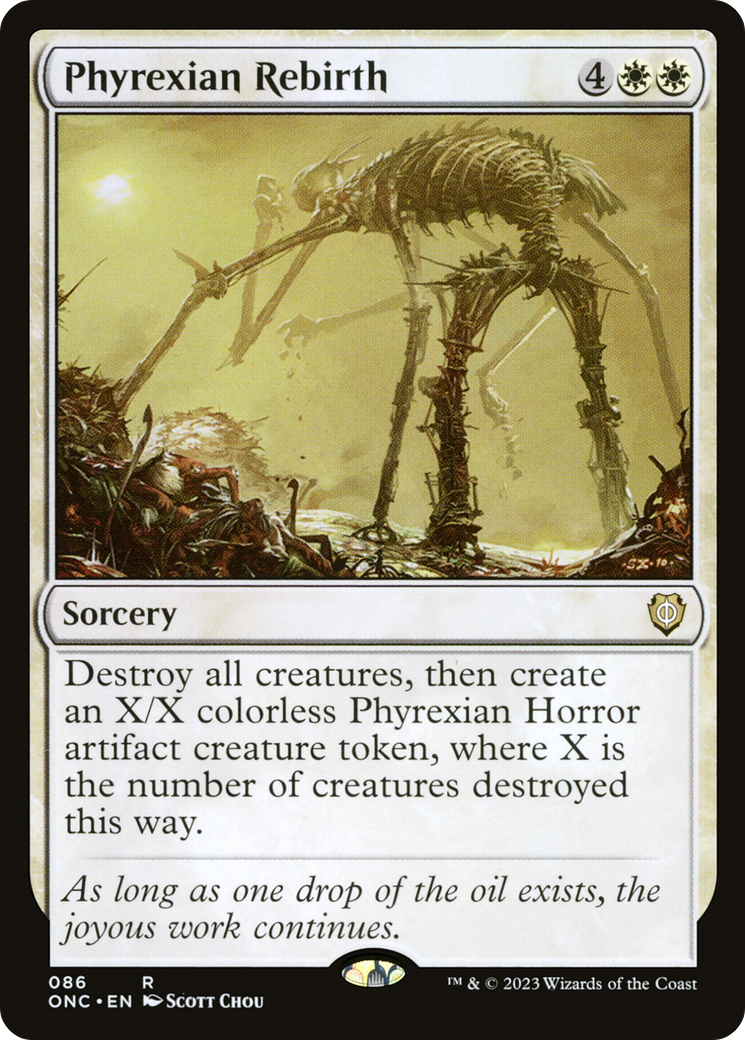 Phyrexian Rebirth [Phyrexia: All Will Be One Commander] | Jomio and Rueliete's Cards and Comics