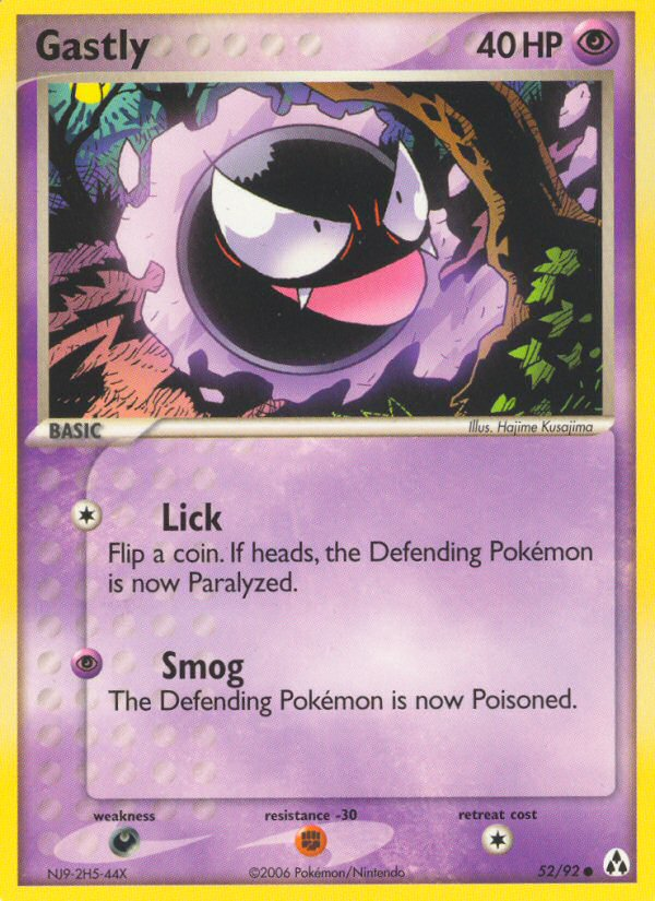 Gastly (52/92) [EX: Legend Maker] | Jomio and Rueliete's Cards and Comics