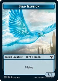 Bird Illusion // Beast (011) Double-Sided Token [Commander 2020 Tokens] | Jomio and Rueliete's Cards and Comics