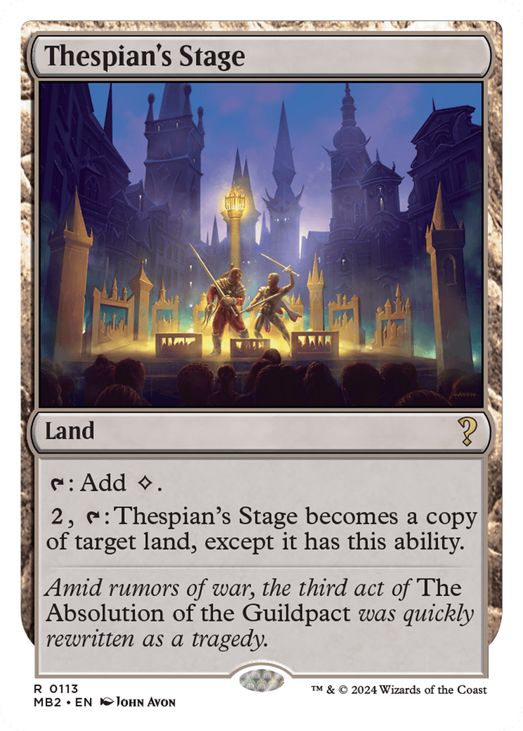 Thespian's Stage (White Border) [Mystery Booster 2] | Jomio and Rueliete's Cards and Comics
