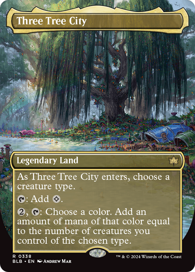 Three Tree City (Borderless) (0338) [Bloomburrow] | Jomio and Rueliete's Cards and Comics
